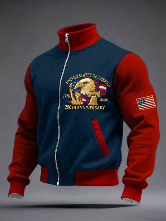 Men's 250th Anniversary of Freedom Print Cardigan