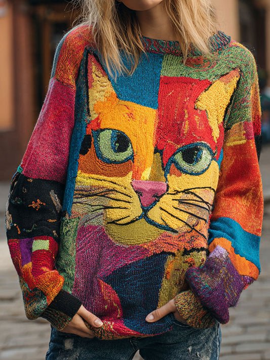 Women's Art Cat Vintage Tops