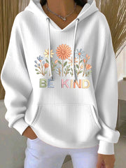 Women's Be Kind Print Casual Hoodie