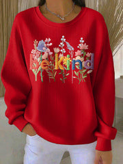 Women's Be Kind Print Casual Sweatshirt