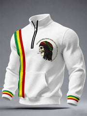 Men's 'One good thing about music, when it hits you, you feel no pain' waffle sweatshirts