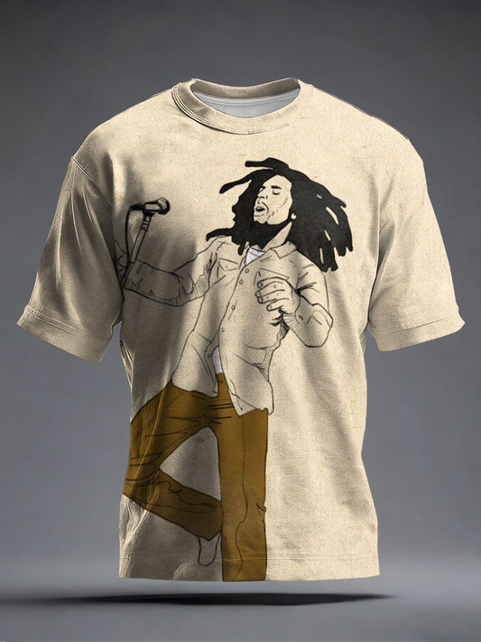 Men's Reggae Music Inspired Print T-Shirt
