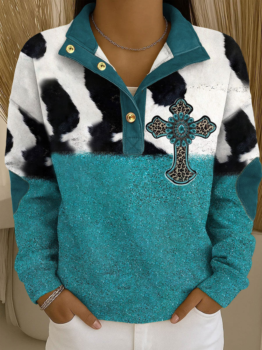 Women's Western Style Art Printed Sweatshirt