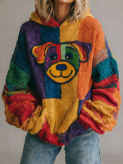 Women's Dog Art Colorful Hoodies