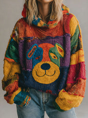 Women's Dog Art Colorful Hoodies