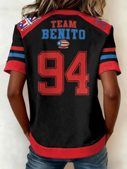 Women's Benito Bowl Music Football Lover Printed T-shirt