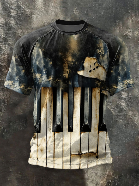 Men's Music Note Art Print short sleeve t-shirt