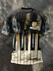 Men's Music Note Art Print short sleeve t-shirt