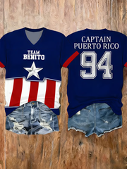 Women's Bunny Football Music Lover Printed short-sleeved T-shirt