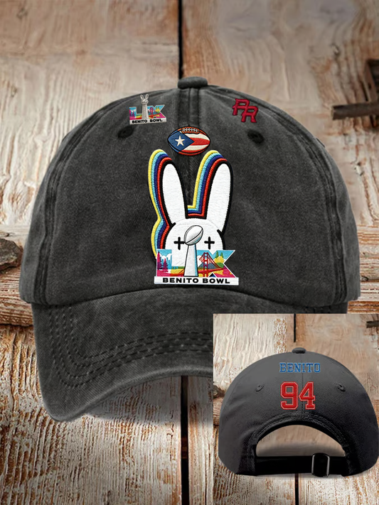 Unisex Bunny Football Music Lover Printed Hat