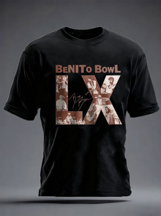 Men's Bunny Football Music Lover Printed imitation cotton short-sleeved T-shirt