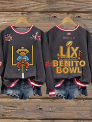 Women's Bunny Football Music Lover Printed Regular Sweatshirt